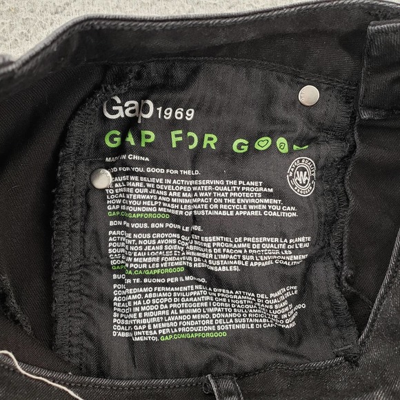 GAP Jeans Womens 24P‎ Petite Black Curvy Trye Skinny Corset Ankle Distressed - Picture 7 of 13